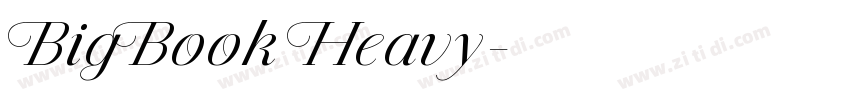 BigBook Heavy字体转换
